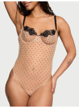 Боді Тедді Victoria's Secret Very Sexy Sheer Rose Dot Unlined Balconette Teddy_3