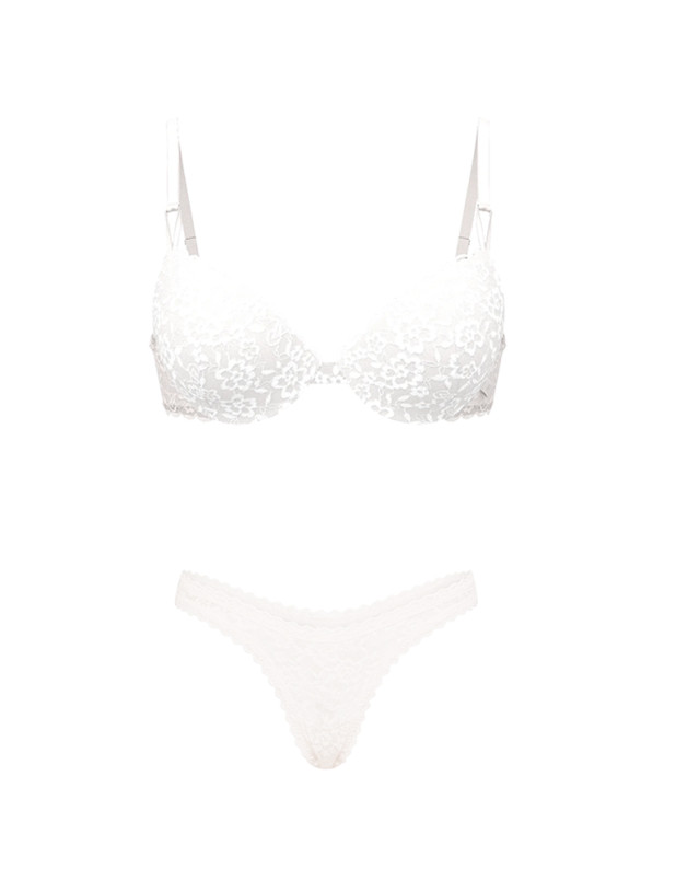 Комплект Білизни Victoria's Secret Sexy Tee Sophia Lace Push-Up Bra & Lace Ultra-Mini Scoop Thong Panty_7