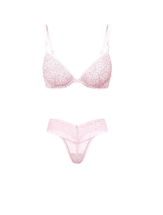 Комплект Білизни Victoria's Secret Sexy Tee Sophia Lace Push-Up Bra & Lace Thong Panty_5
