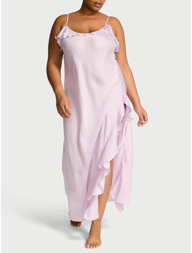 Нічна Сорочка Сукня Сліп Дрес Victoria's Secret Dream Angels Silky Flutter Ruffled Long Slip_3