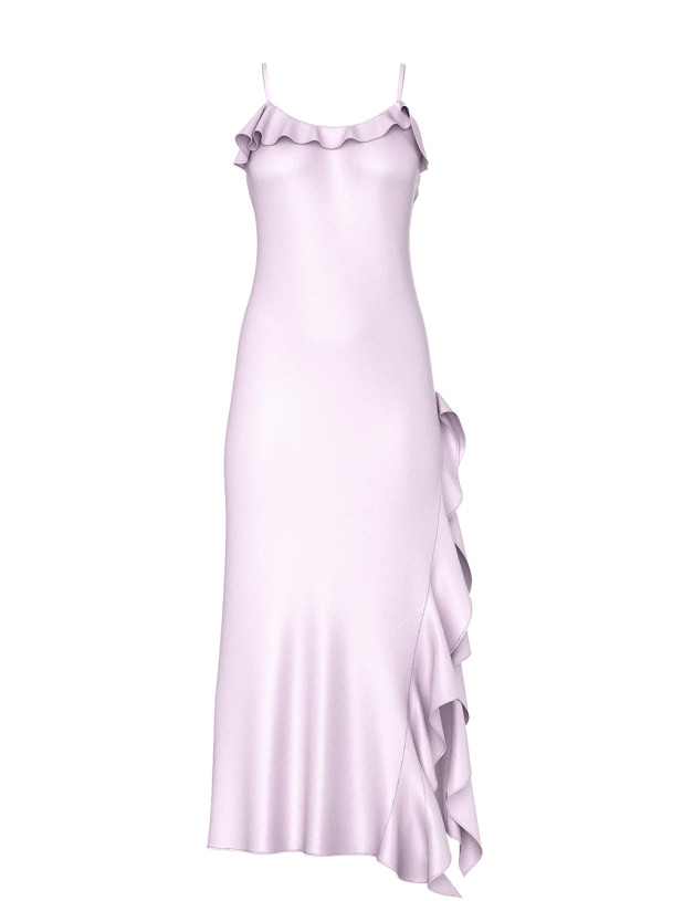 Нічна Сорочка Сукня Сліп Дрес Victoria's Secret Dream Angels Silky Flutter Ruffled Long Slip_2