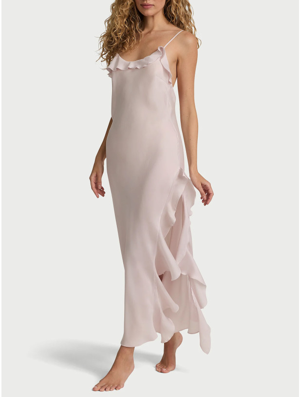 Нічна Сорочка Сукня Сліп Дрес Victoria's Secret Dream Angels Silky Flutter Ruffled Long Slip_2