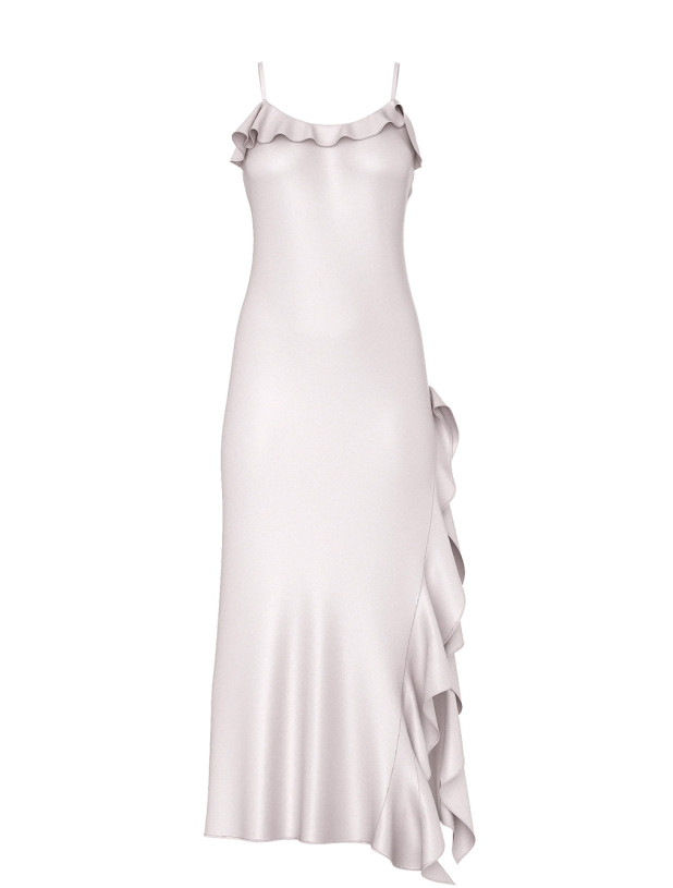Нічна Сорочка Сукня Сліп Дрес Victoria's Secret Dream Angels Silky Flutter Ruffled Long Slip_4