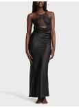 Нічна Сорочка Сукня Victoria's Secret Sheer Rose Satin High-Neck Long Slip_2