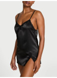 Ночная Рубашка Victoria's Secret Tease Satin Lace-Trim Mini Slip Dress_1