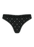 Хлопковые Трусики Стринги Victoria's Secret Lace Trim Cotton Lace-Waist Thong_3