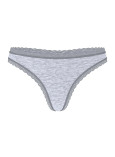 Хлопковые Трусики Стринги Victoria's Secret Lace Trim Cotton Lace-Waist Thong_2