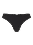 Хлопковые Трусики Стринги Victoria's Secret Lace Trim Cotton Lace-Waist Thong_3
