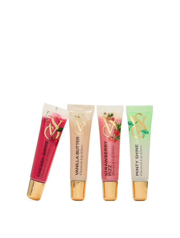 Подарунковий Набір для Губ Victoria's Secret 4-Piece Flavor Favorites Lip Gloss Gift Set_2