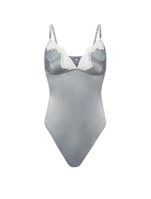 Боді Victoria's Secret Dream Angels Satin Lace-Trim Bodysuit_4