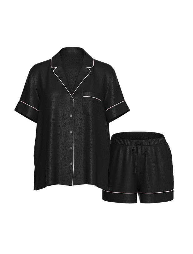 Піжама з Шортами Victoria's Secret Signature Satin Short Pajama Set_4
