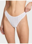 Хлопковые Трусики Стринги Victoria's Secret Stretch Cotton High-Leg Scoop Thong Panty_1