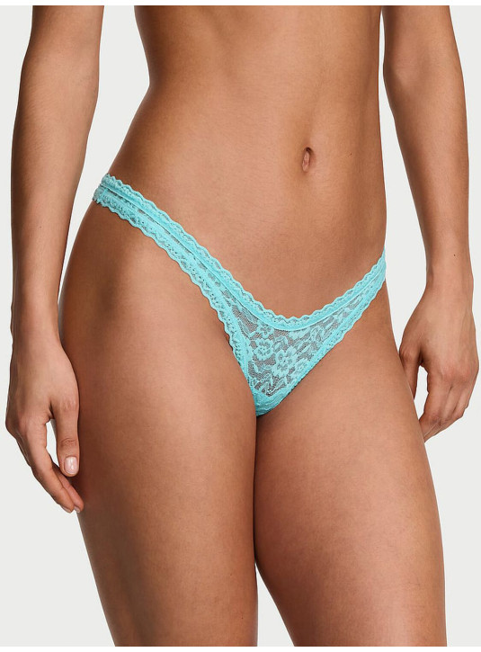 Трусики Стрінги Мереживні Victoria's Secret The Lacie Lace Ultra-Mini Scoop Thong Panty