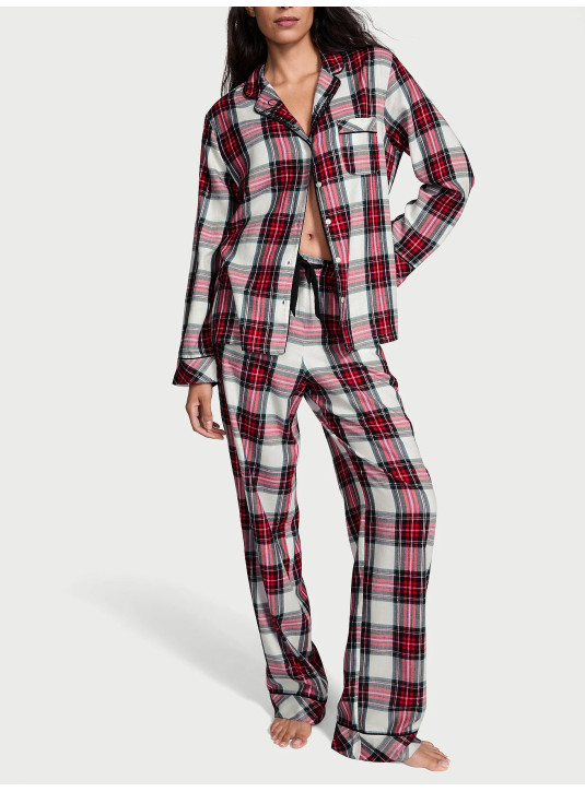 Піжама Фланелева Victoria's Secret Flannel Long Pajama Set
