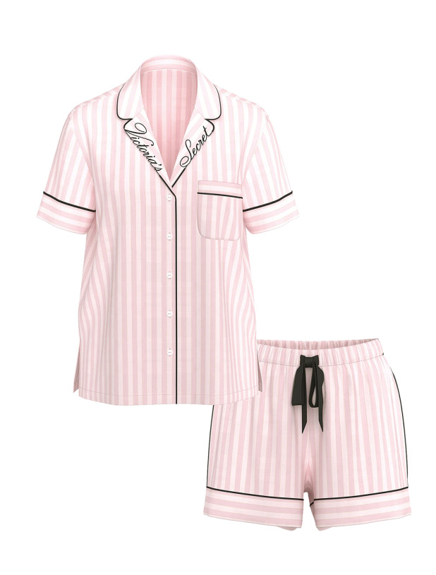 Піжама Фланелева з Шортами Victoria's Secret Flannel Short Pajama Set_4