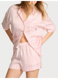 Піжама з Шортами Victoria's Secret Glazed  Satin Oversized Short Pajama Set_1