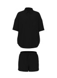 Піжама з Шортами Victoria's Secret Signature Satin Oversized Short Pajama Set_3