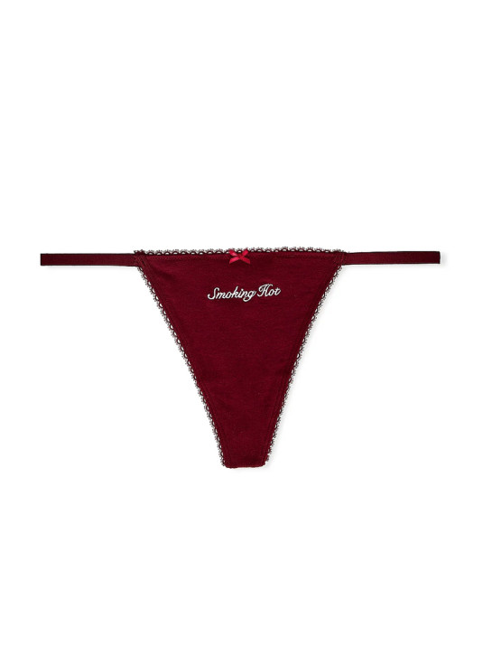Трусики Стринги из Хлопка Victoria's Secret Stretch Cotton V-String Panty