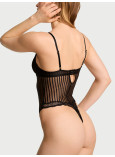 Боді Мереживне Victoria's Secret Tease Sheer Stripe Lace-Trim Cupped Bodysuit_2