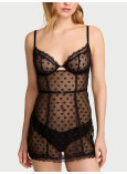 Пеньюар Мини-слип Victoria's Secret Tease Sheer Dot Cupped Mini Slip_3