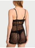 Пеньюар Мини-слип Victoria's Secret Tease Sheer Dot Cupped Mini Slip_4