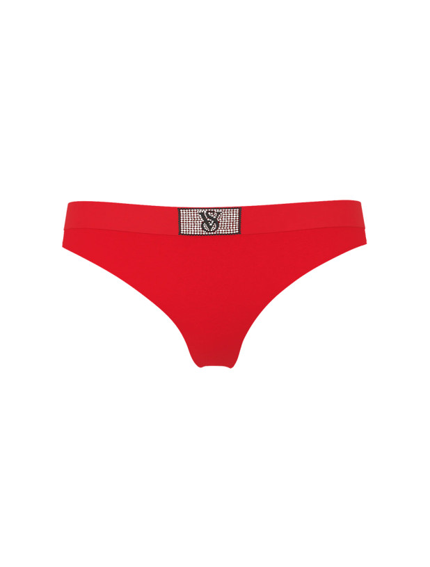 Бавовняні Трусики Стрінги Victoria's Secret Logo Cotton Shine Patch Thong Panty_3