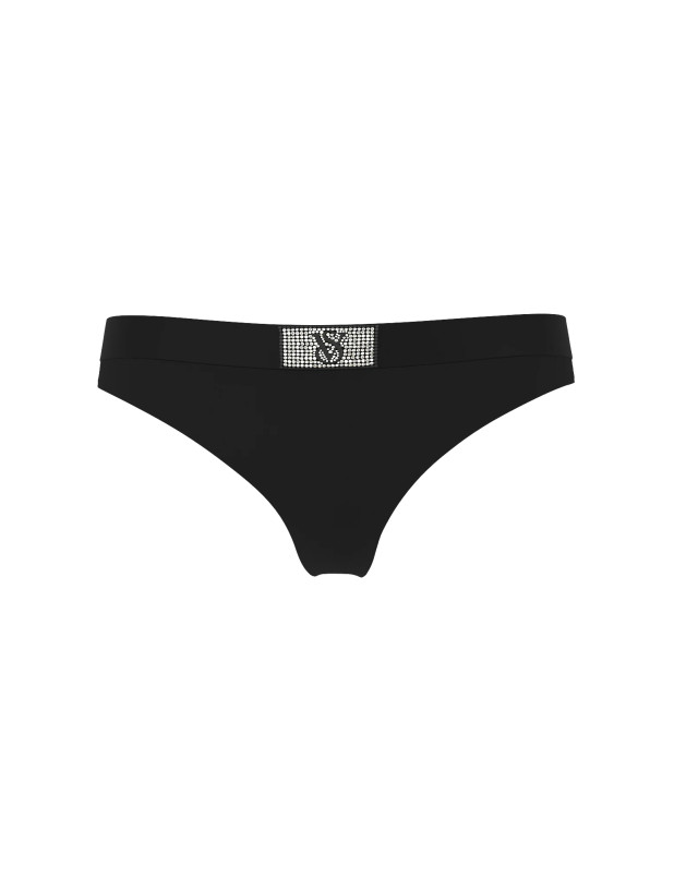 Бавовняні Трусики Стрінги Victoria's Secret Logo Cotton Shine Patch Thong Panty_3