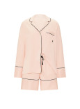 Піжама з Шортами Victoria's Secret Signature Satin Long-Sleeve Short Pajama Set_3