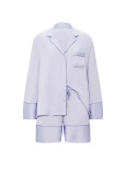 Піжама з Шортами Victoria's Secret Signature Satin Long-Sleeve Short Pajama Set_2