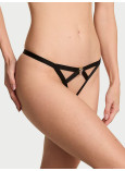 Комплект Білизни Victoria's Secret Balconette Bra With Straps And Shiny Leopard Print Metallic Details & Shine Leo Hardware Strappy Crotchless V-String Panty_3
