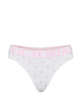 Бавовняні Трусики Стрінги Victoria's Secret Logo Cotton Thong Panty_3