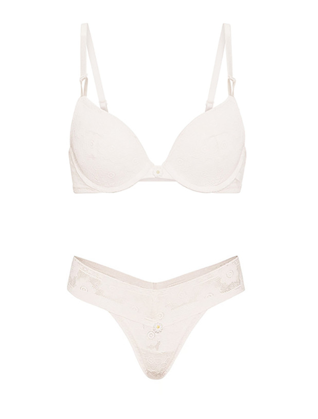 Комплект Білизни Victoria's Secret Sexy Tee Crochet Lace Push-Up Bra & Lace Thong Panty_4