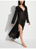 Туника для Пляжа Victoria's Secret Swim Beachwear Sheer Crinkle Plunge Caftan_2