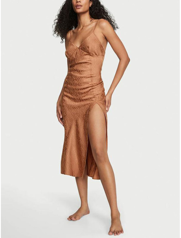 Сукня/Нічна Сорочка Сліп Дрес Victoria's Secret Icon Satin Midi Slip_2