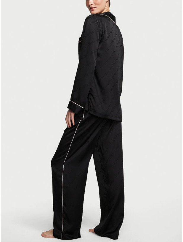 Піжама Victoria's Secret Satin Long Pajama Set_2