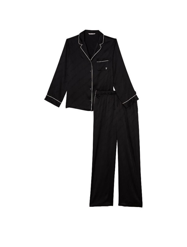 Піжама Victoria's Secret Satin Long Pajama Set_3