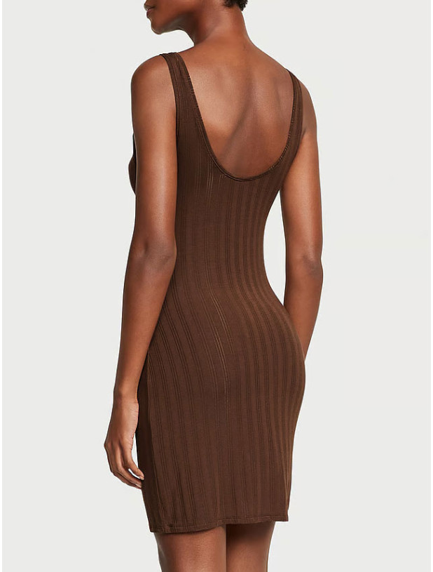 Нічна Сорочка-сукня Victoria's Secret Luxe Modal Ribbed Slip_2