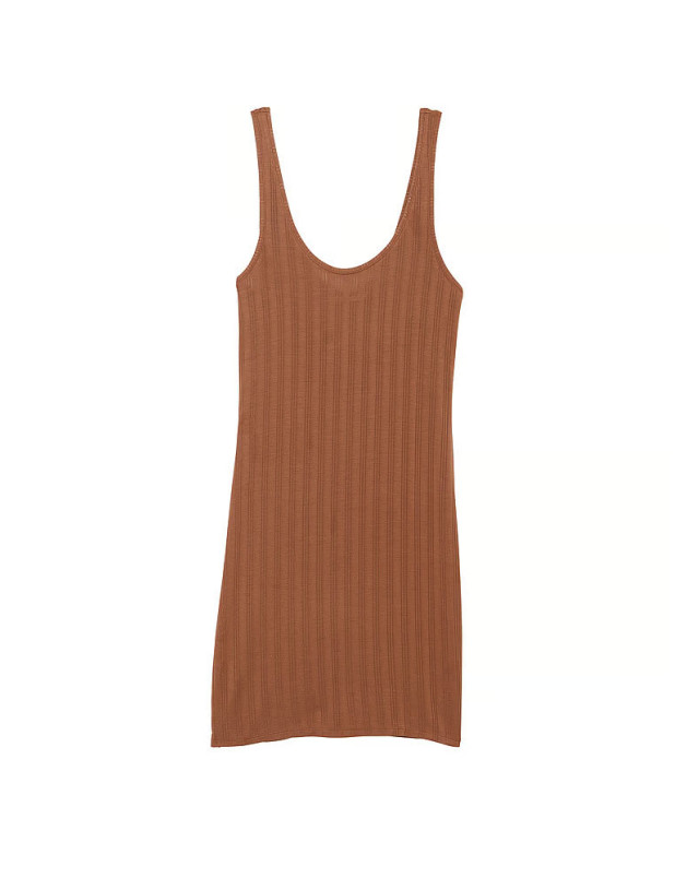 Нічна Сорочка-сукня Victoria's Secret Luxe Modal Ribbed Slip_3