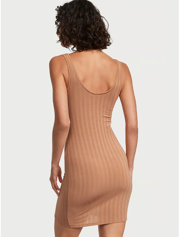 Нічна Сорочка-сукня Victoria's Secret Luxe Modal Ribbed Slip_2