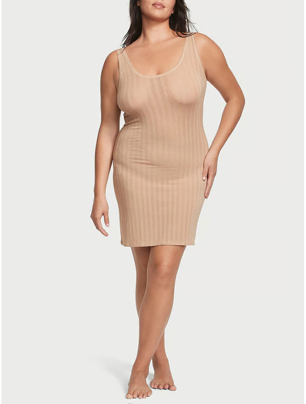 Нічна Сорочка-сукня Victoria's Secret Luxe Modal Ribbed Slip_2