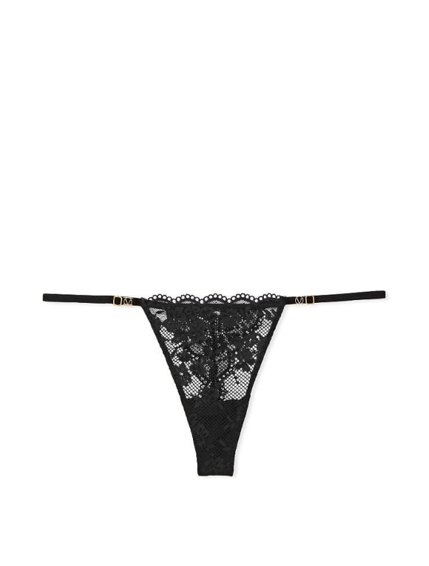 Комплект Білизни Victoria's Secret Love Cloud Lace Lightly Lined Plunge Bra & Adjustable String Lace Thong Panty_7