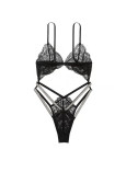 Боді Тедді зі Стразами Victoria's Secret Very Sexy Lace Triangle Chain Shine Strap Teddy_3