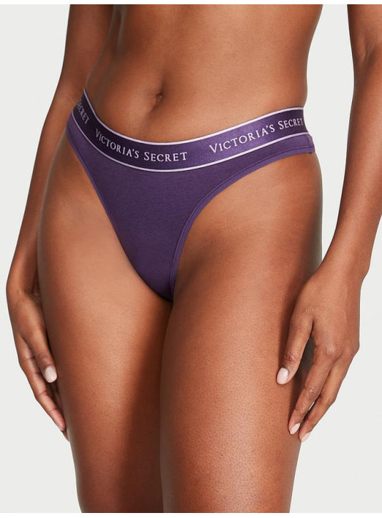 Трусики Стрінги Victoria's Secret Logo Cotton Thong Panty