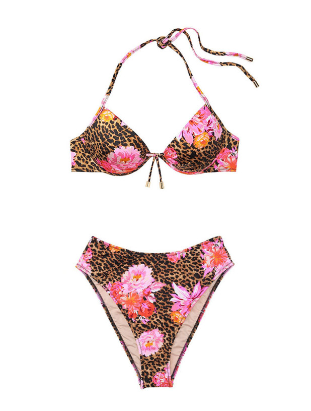 Купальник Пуш-ап Victoria's Secret Malibu Classic Strap Fabulous Push-Up Swim Top & Laurito High-waist Cheeky Bottom_3