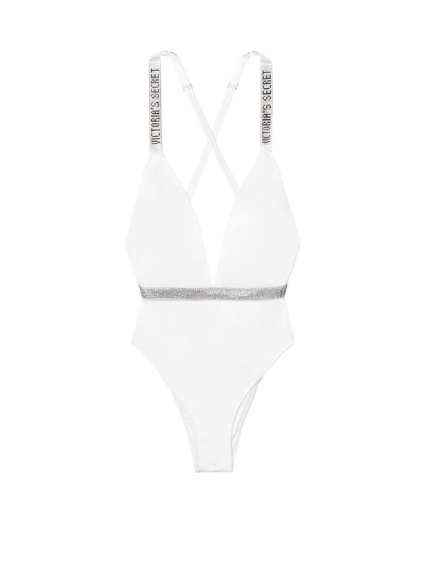 Купальник Суцільний зі Стразами Victoria's Secret Shine Strap Plunge One-Piece Swimsuit_2