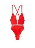 Суцільний Купальник Монокіні зі Стразами Victoria's Secret Shine Strap Plunge One-Piece Swimsuit_1