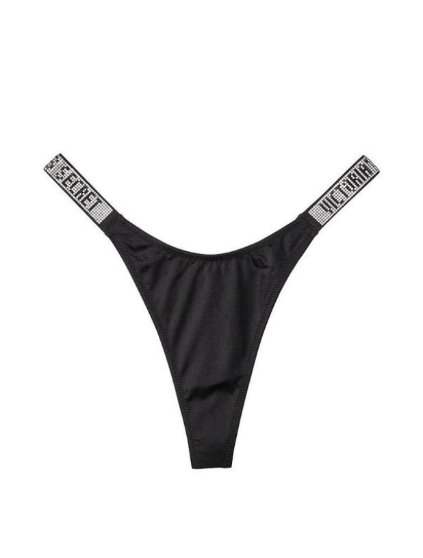 Купальник зі Стразами Victoria's Secret Shine Strap Bombshell Add-2-cups Push-Up Top & Strap Laguna Thong Bottom_3