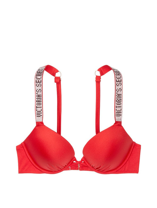 Купальник Victoria's Secret Shine Strap Bombshell Add-2-cups Push-Up Top & Strap Escondido Brazilian Bottom_4