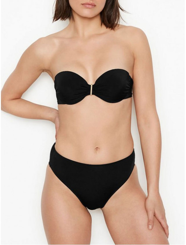 Купальник Бандо Victoria's Secret Ventanas Bandeau Push-Up Top & Escondido Brazilian Swim Bottom_3