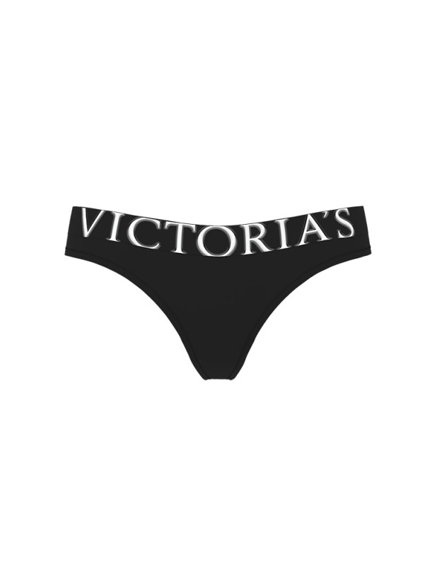 Комплект Білизни Пуш-ап Victoria's Secret The T-shirt Perfect Shape Cotton Logo Push-Up Bra & Logo Cotton Thong Panty_5